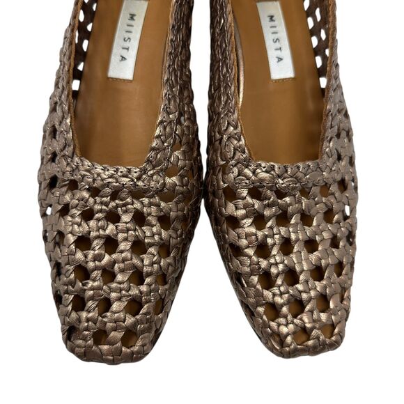 Miista Bronze Woven Heels - Picture 5 of 5